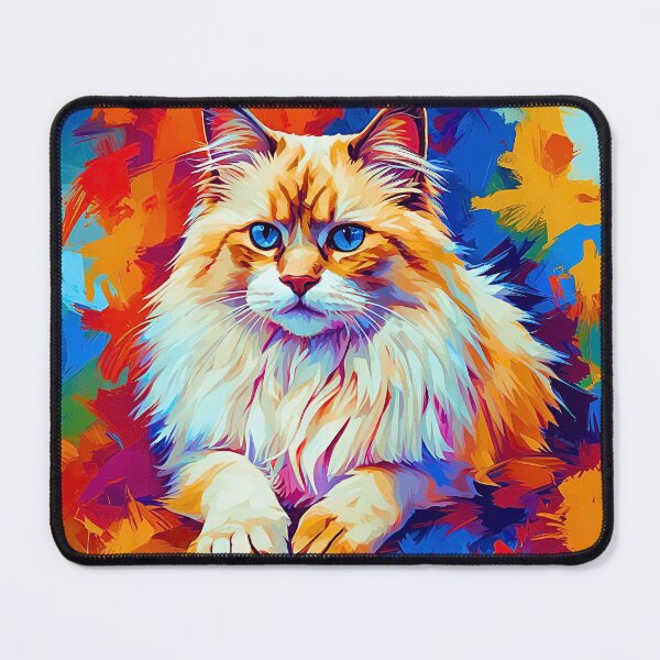 Item preview, Vibrant Modern Art Ragdoll Cat Design – Colorful Pop Style Cat Artwork designed and sold by Fredster1966.
