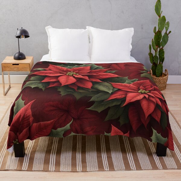 Item preview, Christmas Poinsettia Pattern designed and sold by RowanGraphics.
