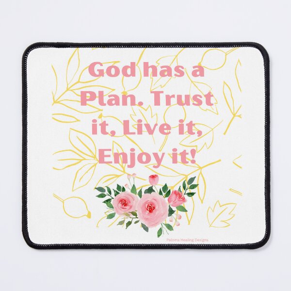Item preview, God has a Plan, trust it, pink slogan designed and sold by PalomaHealing24.
