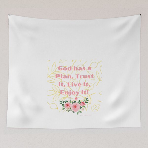 Item preview, God has a Plan, trust it, pink slogan designed and sold by PalomaHealing24.