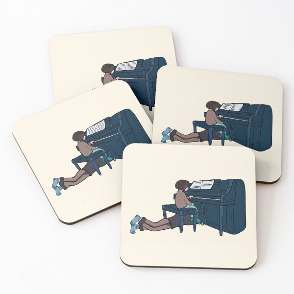 Item preview, Piano duet in dark blue tones designed and sold by LayerCakeDigDes.