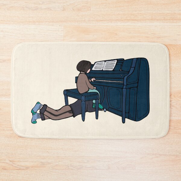 Item preview, Piano duet in dark blue tones designed and sold by LayerCakeDigDes.
