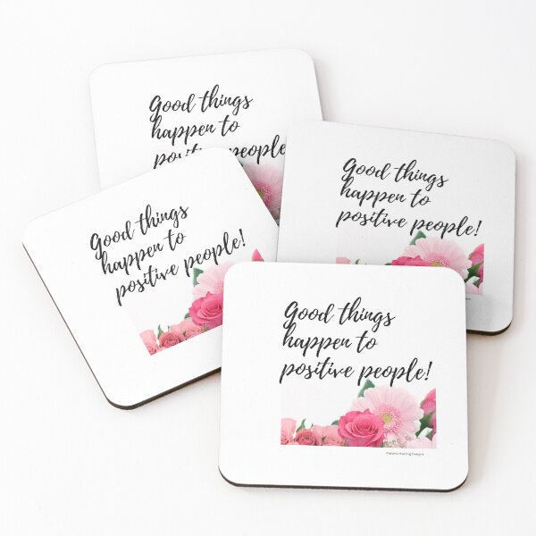 Item preview, Good things happen to positive people/pink designed and sold by PalomaHealing24.