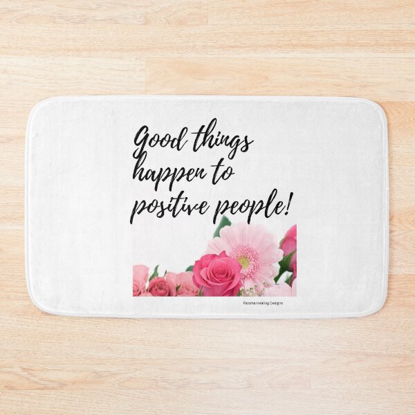 Item preview, Good things happen to positive people/pink designed and sold by PalomaHealing24.