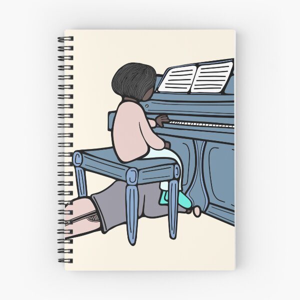 Item preview, Piano duet in blue tones designed and sold by LayerCakeDigDes.