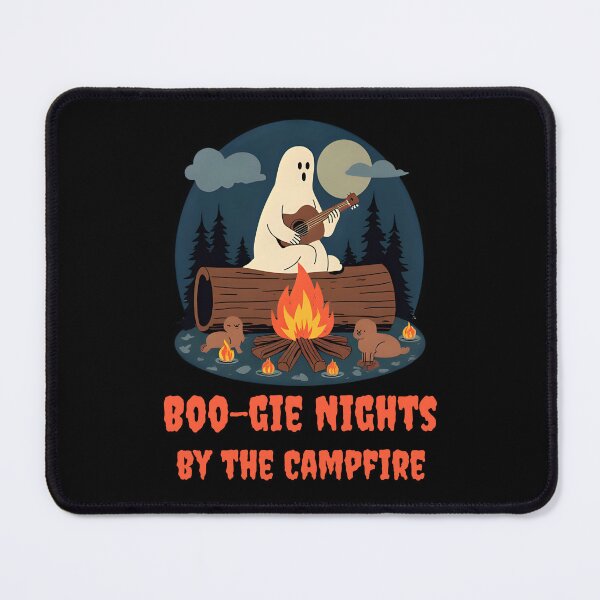 Item preview, Boo-gie Nights by the Campfire – Funny Ghost Guitar Halloween Camping designed and sold by Hintotees.