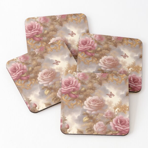 Item preview, Lovely Rose Gold and Butterfly Pattern designed and sold by RowanGraphics.
