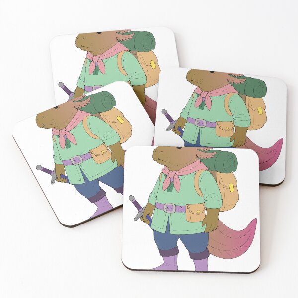 Item preview, Capybara Axolotl Adventurer – Fantasy Explorer Character Art designed and sold by ~ Roodpart ~ Owen White.