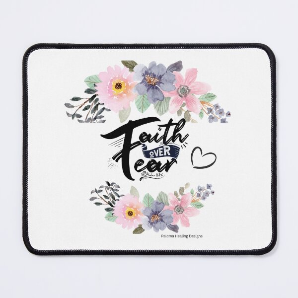 Item preview, Faith over Fear slogan & flowers designed and sold by PalomaHealing24.