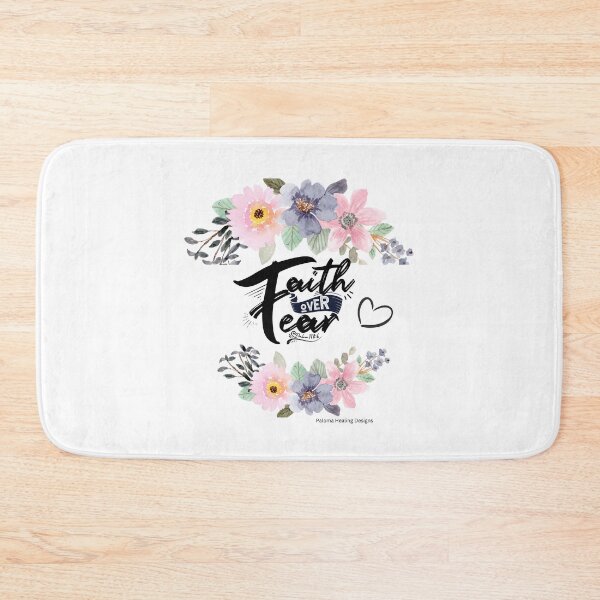 Item preview, Faith over Fear slogan & flowers designed and sold by PalomaHealing24.