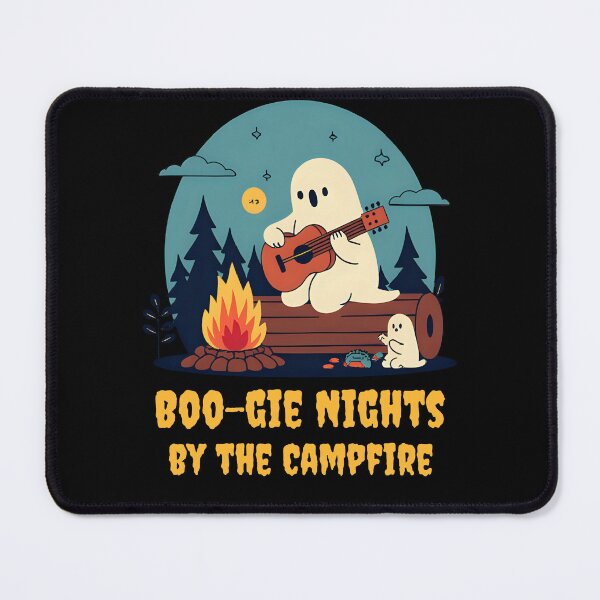 Item preview, Boo-gie Nights by the Campfire – Funny Ghost Guitar Halloween Camping designed and sold by Hintotees.