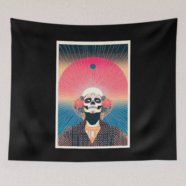 Item preview, Santa Muerte Folk Art Day of the Dead Design designed and sold by Mystikos Art.