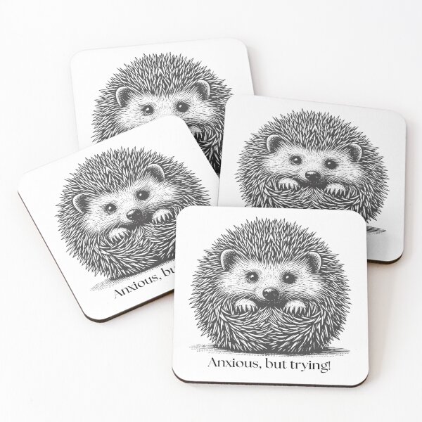 Item preview, Anxious Hedgehog  designed and sold by Piper’s Mom Design .