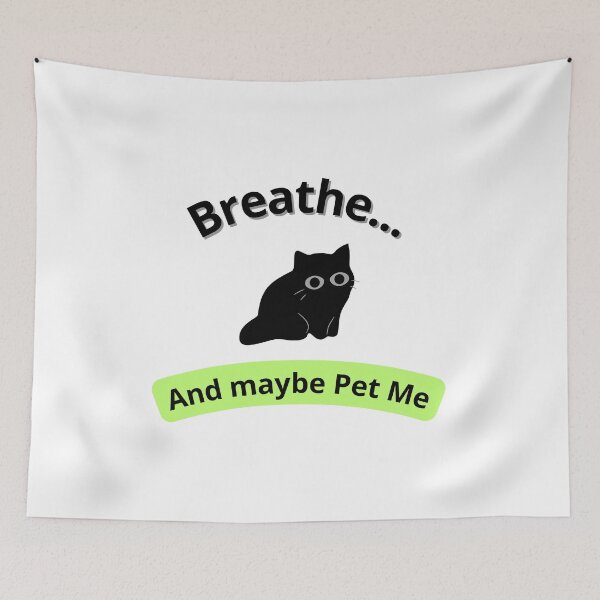 Item preview, Black Cat Wants You To Pet Him designed and sold by Cute&Little Ghosts.