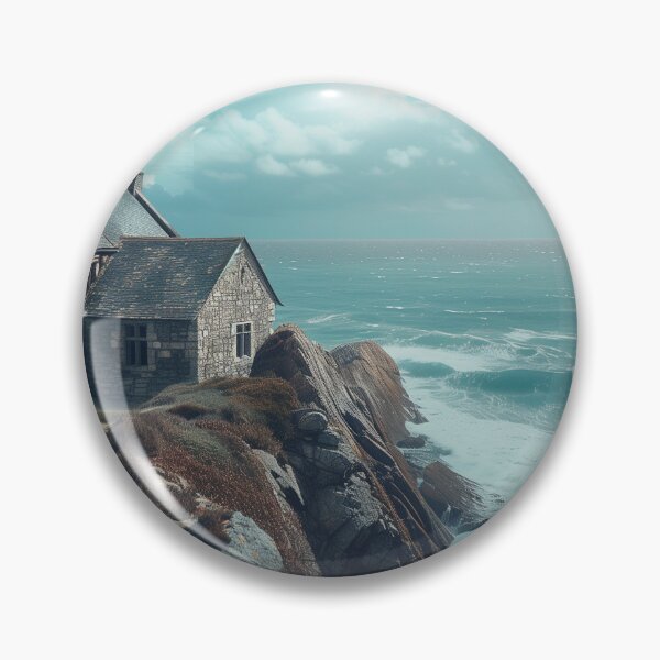 Aperçu de l'œuvre Cottage médiéval sur une falaise créée et vendue par Vicki Lau.