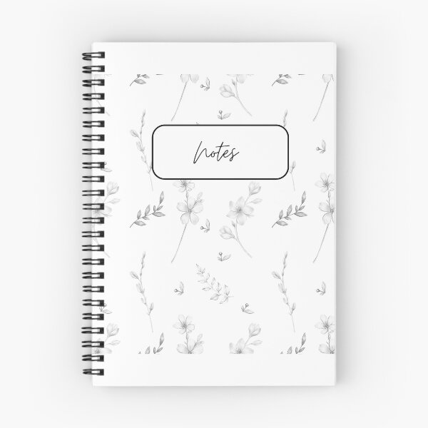 Item preview, White Floral Notebook  designed and sold by CozCollections.