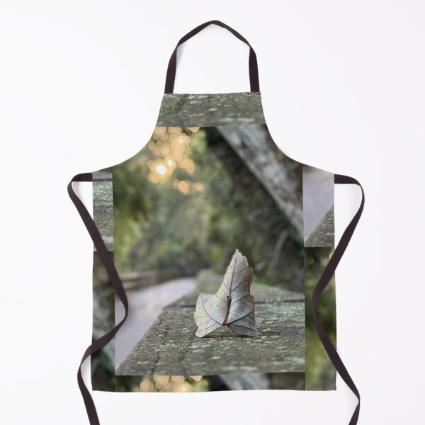 Item preview, Steady Leaf on a Moss-Covered Bridge Railing designed and sold by HydrangeaDelMar.