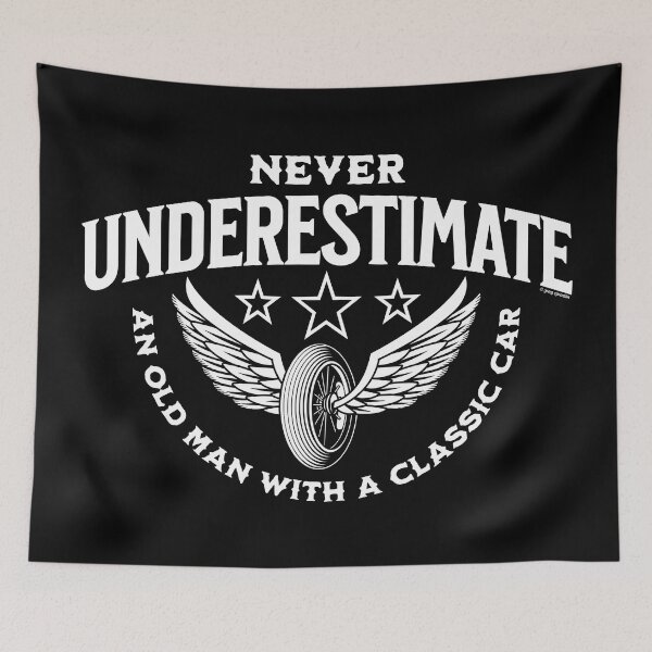 Item preview, Never Underestimate an Old Man with a Classic Car, Vintage Car Enthusiast Design designed and sold by Automotive Art by Greg.