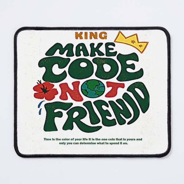 Item preview, Make Code Not Friends — Funny Programmer T‑Shirt | Retro Wavy Design designed and sold by NovaThreads Studio.