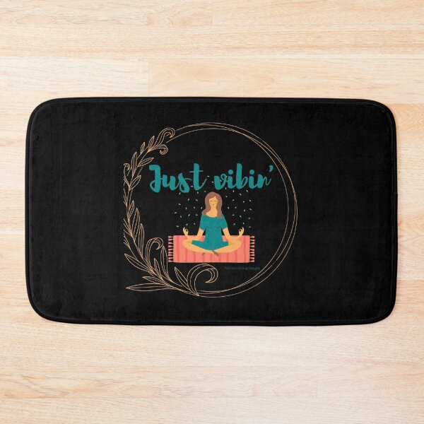 Item preview, Just vibin' slogan, girl meditating designed and sold by PalomaHealing24.