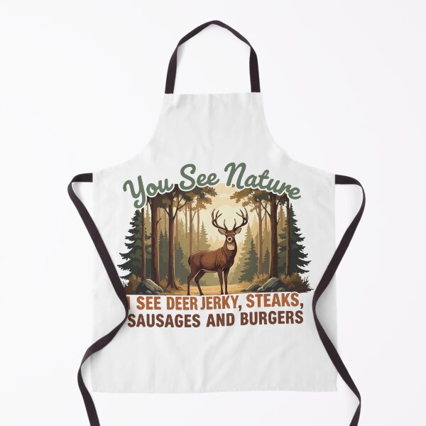 Item preview, Funny Deer T-Shirt – “You See Nature, I See Deer Jerky, Steaks, Sausages and Burgers” – Outdoor & Food Lover designed and sold by Charaff.