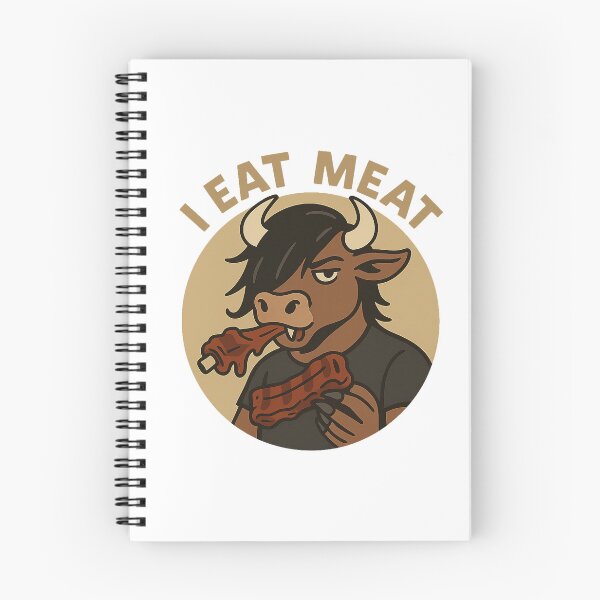 Item preview, Emo Anthro Cow Eating Ribs – Dark Furry Art designed and sold by CaliLuminos.