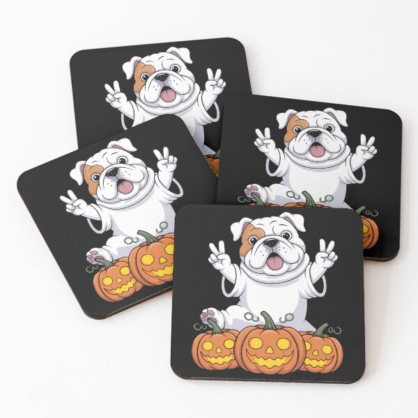 Item preview, Bulldog Ghost Pumpkin Boo Halloween designed and sold by ValerieRodrigue.