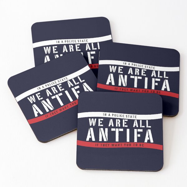 Item preview, WE ARE ALL ANTIFA (wht) designed and sold by Peregrinus Creative.