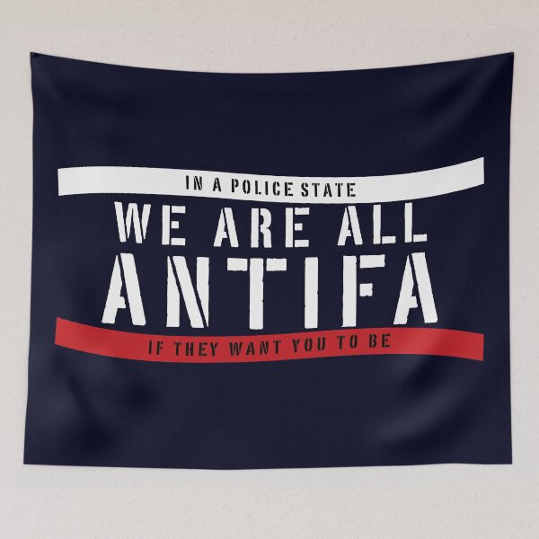 Item preview, WE ARE ALL ANTIFA (wht) designed and sold by Peregrinus Creative.