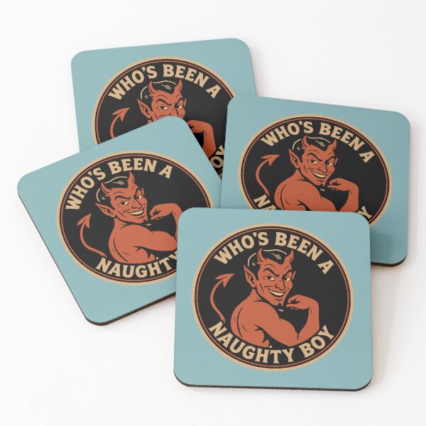 Item preview, Who’s Been a Naughty Boy – Retro Devil Pin-Up Design designed and sold by hangmeart.