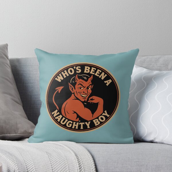 Item preview, Who’s Been a Naughty Boy – Retro Devil Pin-Up Design designed and sold by hangmeart.