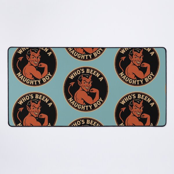 Item preview, Who’s Been a Naughty Boy – Retro Devil Pin-Up Design designed and sold by hangmeart.