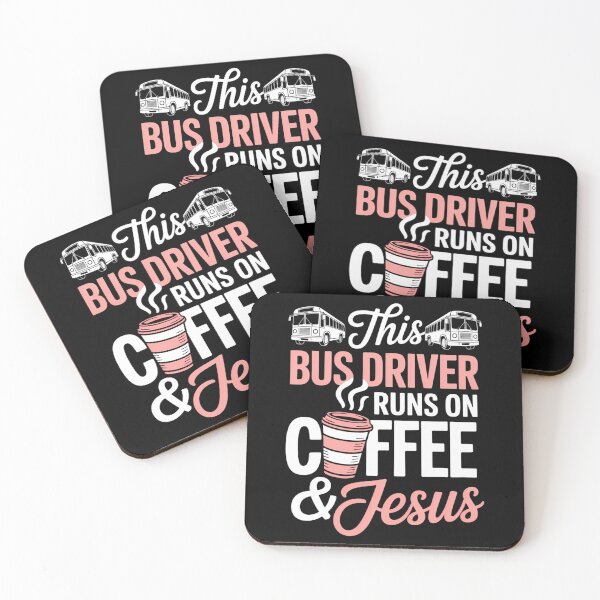 Item preview, School Bus Driver Bus Driver Runs On Coffee And Jesus designed and sold by ValerieRodrigue.