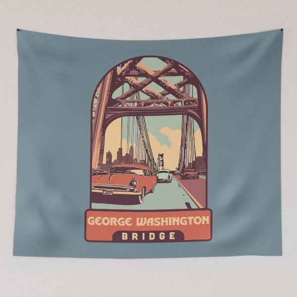 Item preview, George Washington Bridge Retro designed and sold by arjazeta.