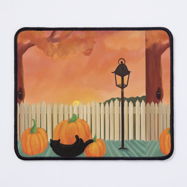 Item preview, Autumn Scene Pumpkins and Black Cats designed and sold by HydrangeaDelMar.