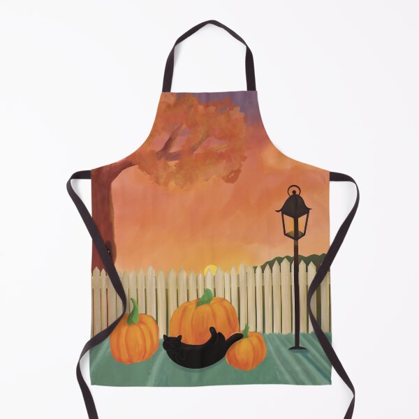 Item preview, Autumn Scene Pumpkins and Black Cats designed and sold by HydrangeaDelMar.