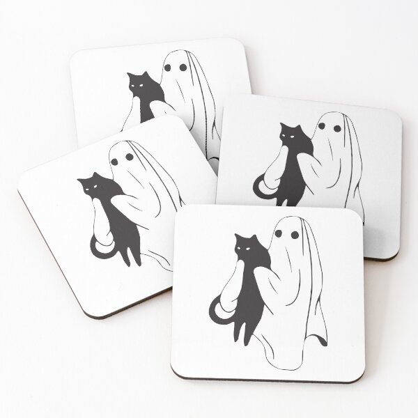 Item preview, Ghost Holding Black Cat Halloween designed and sold by GuyWithtPie.