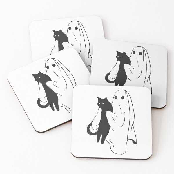 Item preview, Ghost Holding Black Cat Halloween designed and sold by GuyWithtPie.