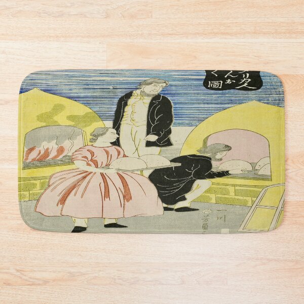 Item preview, Americans Baking Bread (Amerikajin pan wo yaku zu), 1861, by Utagawa Yoshikazu designed and sold by UBU-space.