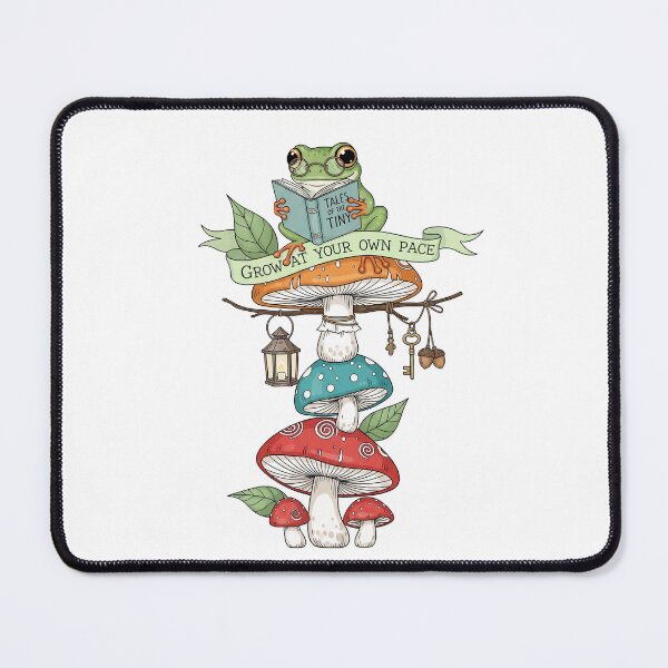 Item preview, Cottagecore Reading Frog Grow at Your Own Pace designed and sold by Apex Designs.