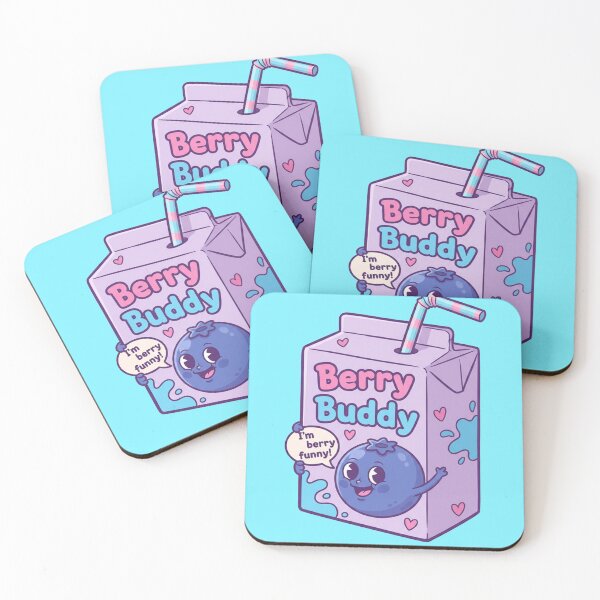 Item preview, Berry Buddy Funny Juice Box Kawaii Blueberry designed and sold by TinaDu-.