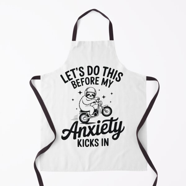 Item preview, Funny Anxiety T-Shirt – Sloth Riding Motorcycle “Let’s Do This Before My Anxiety Kicks In” Unisex Tee designed and sold by Surreal Mind Art .