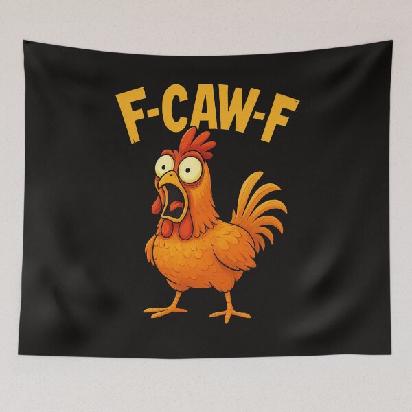 Item preview, F-Caw-F Funny Chicken Meme, Vintage Bird Quote – Funny Chicken, Gift for Animal and Meme Lovers & Humor Fans designed and sold by VintageVisionCulture.