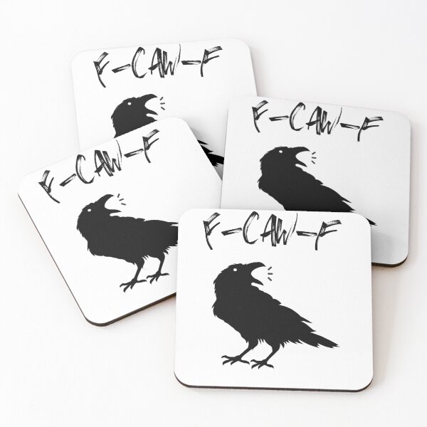 Item preview, Angry Crow F-Caw-F Raven Humor | Gothic Dark Funny Black Bird Pun Design designed and sold by BeBetterPeople.