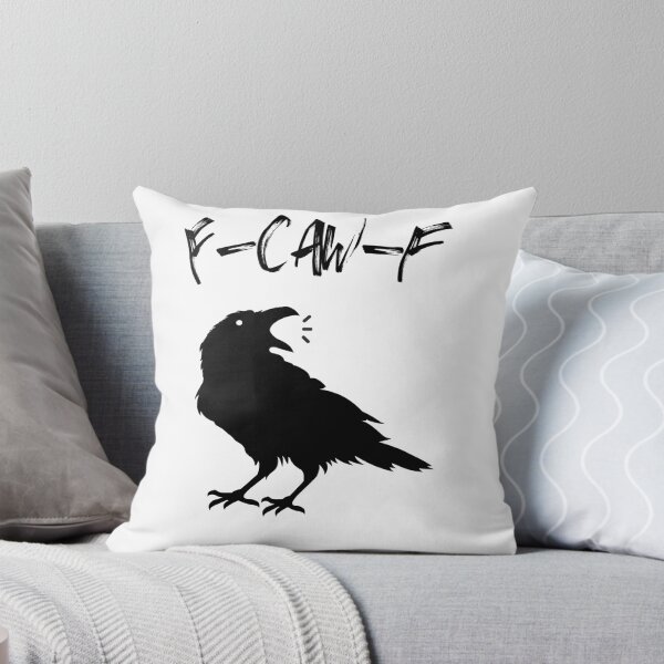 Item preview, Angry Crow F-Caw-F Raven Humor | Gothic Dark Funny Black Bird Pun Design designed and sold by BeBetterPeople.