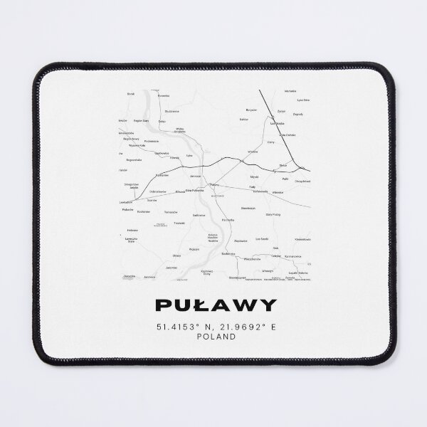 Item preview, Puławy Poland Map | Minimalist Black & White City Poster designed and sold by RM-Journey.