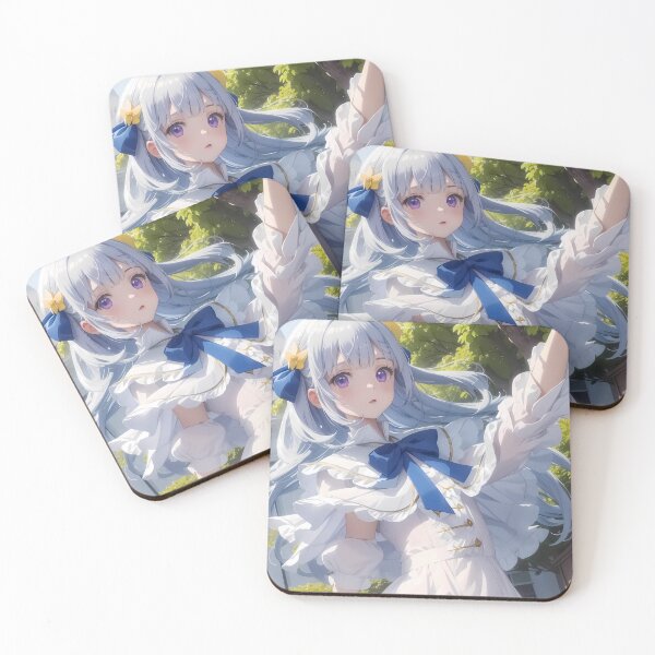 Item preview, Euphyllia Magenta White Dress Blue Ribbons Tenten Kakumei Anime designed and sold by earlobejerk.