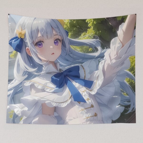 Item preview, Euphyllia Magenta White Dress Blue Ribbons Tenten Kakumei Anime designed and sold by earlobejerk.