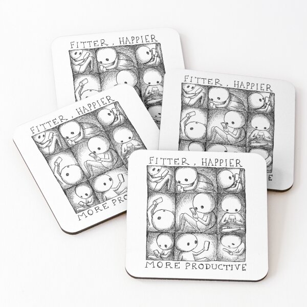 Item preview, Fitter, Happier More Productive - Illustrated lyrics  designed and sold by bangart.