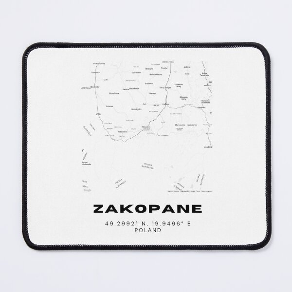 Item preview, Zakopane Poland Minimalist Map | Black & White City Poster designed and sold by RM-Journey.